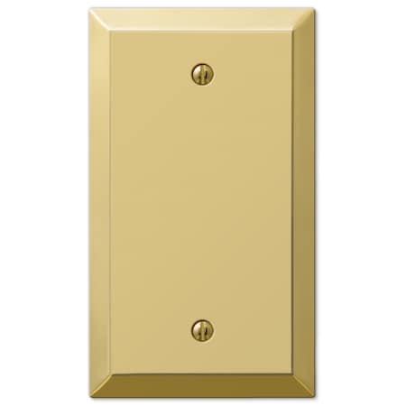 Amerelle Amerelle Century Polished Brass 1 gang Stamped Steel Blank Wall Plate 1 pk 163BBR